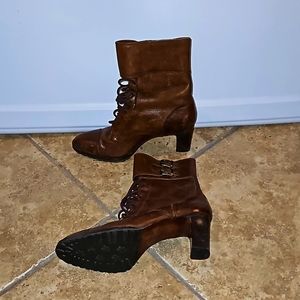 Ralph Lauren Vintage Leather Buckle Boots